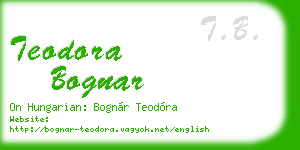 teodora bognar business card